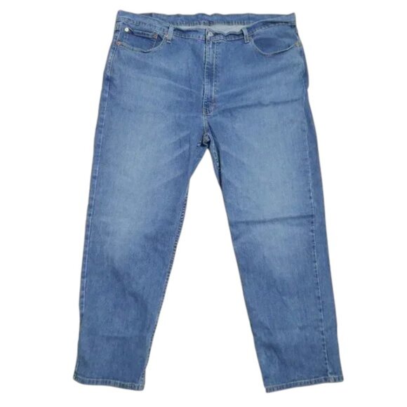 Levis 550 Relaxed Fit Tapered Leg Denim Jeans Men's Size 44x30 Stonewashed Blue - Picture 2 of 7